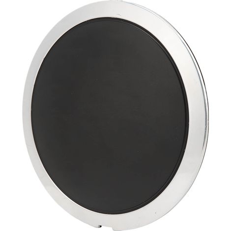 Enjoliveur central avec garniture chromée 68078419AC, enjoliveur central résistant à la chaleur pour Fiat 500, cercle blanc avec lettrage blanc. (1/5)