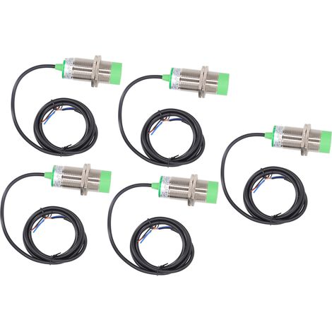 5 Stück PNP-Näherungssensoren, normalerweise offen, 15 mm Erfassungsabstand, Schutzart IP65, induktiver Näherungssensor-Schalter, 6–36 V DC (1/5)