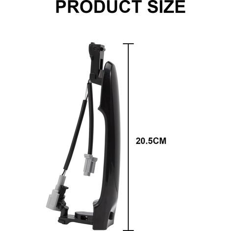[French Days]Poignée de porte extérieure avant gauche côté conducteur compatible avec Nissan Juke F15 2010-2022 Noir 80644-1FA5A 80644-3WC2A 80640-3WC2A