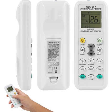 Télécommande Universelle Climatiseur – Compatible LG, Daikin, Samsung, Gree, Midea, Toshiba – Compatible de 1000 Marques – Fonctions Complètes avec Minuterie et Mémoire (1/5)