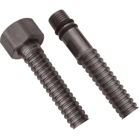 Tube de raccordement en acier inoxydable, flexible, M10x3/8", 40cm, gun metal (1/2)