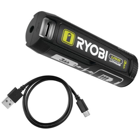 Batteria al litio RYOBI 4V USB - 3,0Ah - con cavo USB - RB4L30 (1/4)