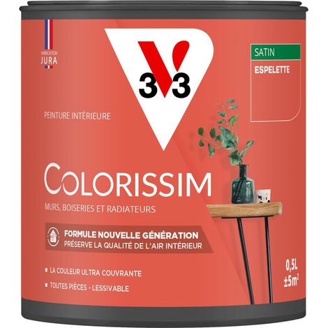 Peinture murale intérieure Colorissim® V33 Espelette Satin 0,5L