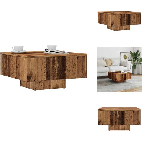 Table basse vieux bois 60x60x31,5 cm bois d'ingénierie - Table Basse - Tables Basses - Table D'appoint - Bout De Canapé (1/5)