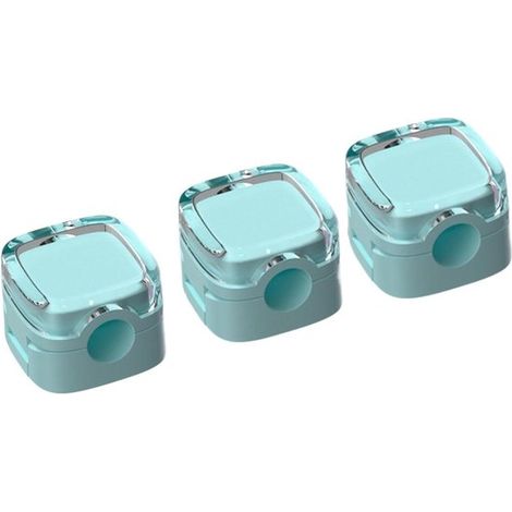 Supporto magnetico per cavi, organizer per cavi, per tenere tutto in ordine, sgancio rapido, set da 3 pezzi, blu (1/5)