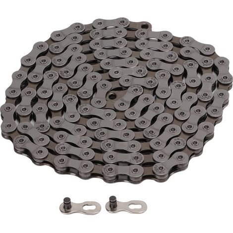 Chaîne de Vélo 9 Vitesses 27 Vitesses 116 Maillons avec Connecteurs pour VTT Vélo de Route HG53