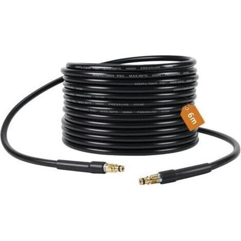 Tuyau de nettoyage haute pression 6m pour Karcher K2-7, tuyau de rechange 5800 psi, raccord rapide, jet de lavage, nettoyage de voiture, route, jardin (1/4)