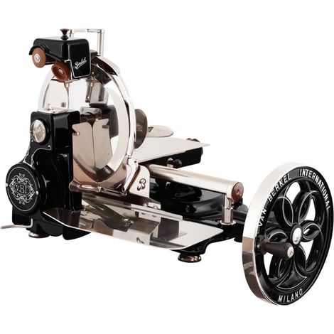Cortafiambres Berkel Volano Fiorito B114 Color negro - Adornos plateados (1/4)