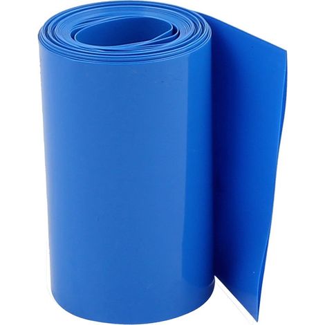 Gaine Thermorétractable Batterie 95mm Plat Largeur 2,1M L Bleu (1/2)