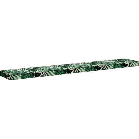 1-Piece Bench Cushion VUGHT 100% Polyester Leaf Pattern vidaXL