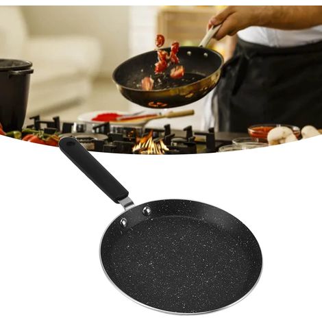 Crêpière portable en aluminium antiadhésif, poêle à crêpes/à pizza, 20 cm (8 pouces), idéale pour la cuisine. (1/5)