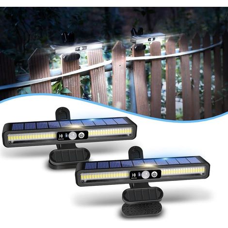 Lampe solaire extérieure 2 pièces – Éclairage à détecteur de mouvement – 36 LEDs – 1000 lumens – Autonomie 12h – Angle réglable 120° (1/5)