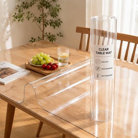 Set de table rectangulaire transparent en PVC 30 x 66 cm (1/5)