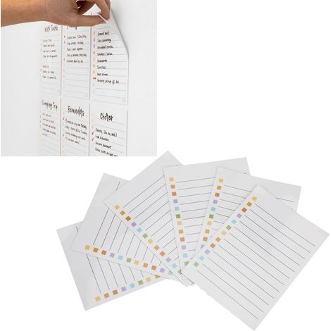 Abwischbare und wiederbeschreibbare Haftnotizen mit Nano-Adsorption, waschbar und wiederverwendbar für Stundenpläne (1/5)
