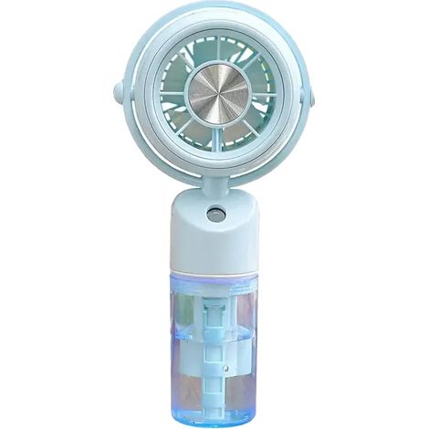 Ventilateur à brume portatif, vitesse réglable, design portable, Bleu (1/2)