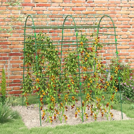 Arco de celosía grande, malla de protección contra pájaros, fácil montaje, metal, 144 x 167 x 206 cm