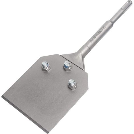 Burin à spatule 250 x 100 mm – Acier super dur 65MN – Pour enlever adhésifs carrelage, moquette, linoléum, contreplaqué – SDS Plus (1/4)