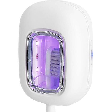 Étui de brosse à dents UV avec double lampe UVC - Étui désinfectant portable pour brosses électriques et manuelles (1/5)