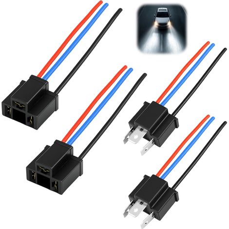 2 Prise H4 Mâle Femelle pour Ampoule Voiture Phare Connecteur de Douille de Lampe, Compatible HB2 9003 - Adaptateur pour Phare, Connexion Fiable, Installation Facile (1/5)