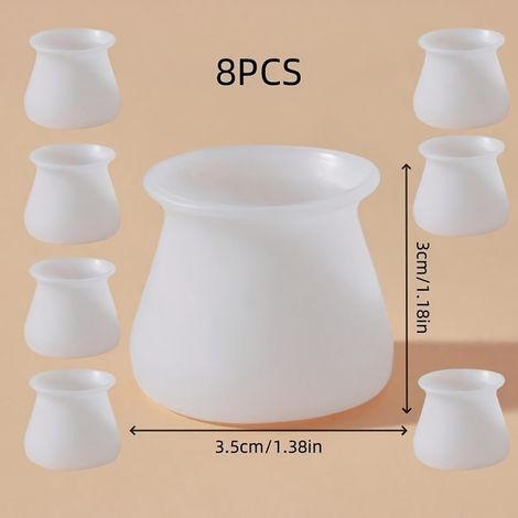 8 protège-pieds de chaise en silicone, protègent les pieds de meubles, empêchent de glisser, protège-pieds de chaise antidérapants.