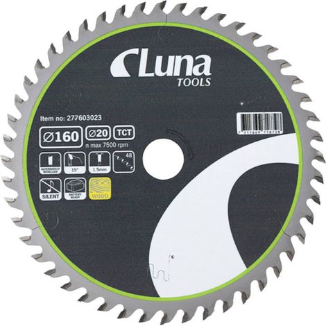 Lame de scie circulaire Luna extra thin 160x20 z48 affûtables sans fil (1/2)