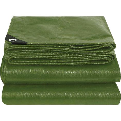 Bâche de protection étanche, 150 g/m² Tissu robuste et polyvalent, bâche de protection étanche et résistante à la déchirure pour meubles de jardin, abri de jardin, trampoline, voiture (1/5)