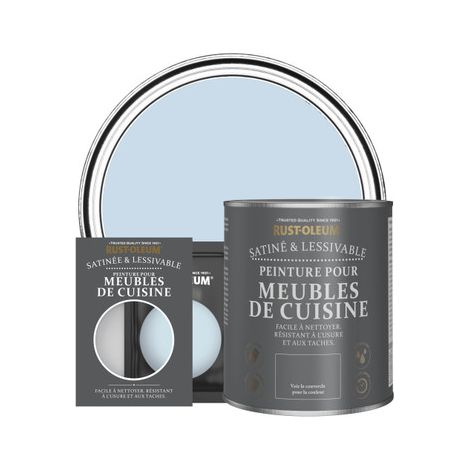 Peinture pour Meubles de Cuisine, Finition Satinée - Ciel Bleu (1/3)