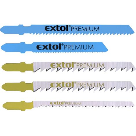 EXTOL Stichsägeblätter-Mix, 5er-Set, Bimetall, HSS, HCS 8805100