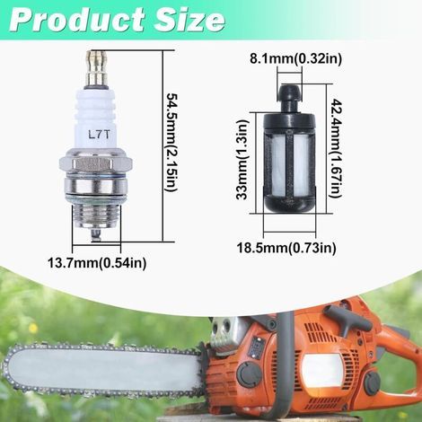 LAN Vergaser-Reparatursatz, ADEFOL Vergaser, Luftfilter, Zündkerze und Kraftstoffleitung, Ersatzteile für STIHL MS171, MS181, MS211 Kettensägen (1/5)