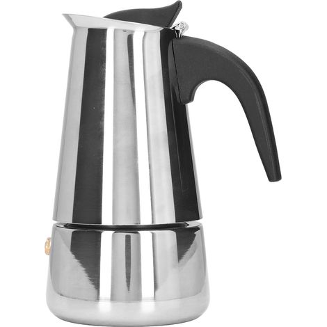 Cafetière Italienne Moka Inox 304 200ML pour Maison, Voyage et Bureau - Cafetière à Pression sur Cuisinière