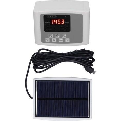 Système d'Arrosage Automatique à Énergie Solaire - - Contrôleur d'Arrosage avec Pompe Unique