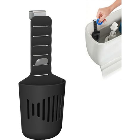 Porte-tablettes de nettoyage pour chasse d'eau Crochet de fixation Support réservoir WC Utilisation dans les hôtels, les maisons, les résidences, les salles de bains, les lieux de travail, les (1/5)