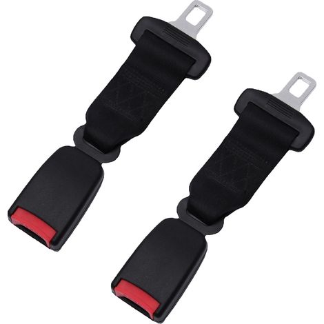 Extendeur De Ceinture De Sécurité - 23 Cm - Réglable - Compatible Ceinture À Trois Points - Gris - 2 Pièces