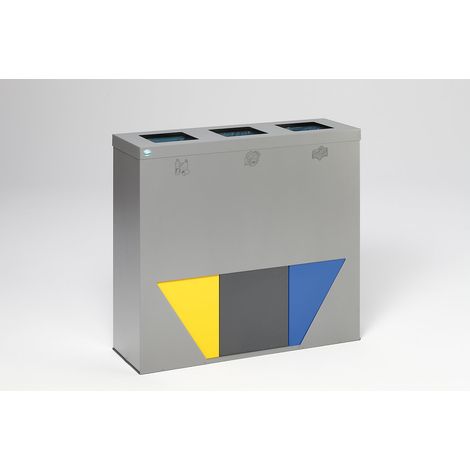 VAR, Poste de tri des déchets TRAPEZ, 3 x 89 l, avec rehausse (1/5)