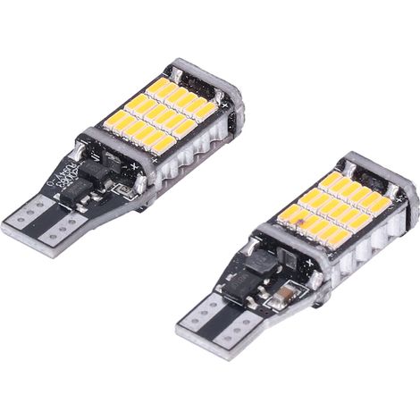 2 pièces Ampoule LED Voiture pour Feux de Recul et Stationnement, Compatible T15 W16W, Lumière Jaune - Pièce Auto (1/5)