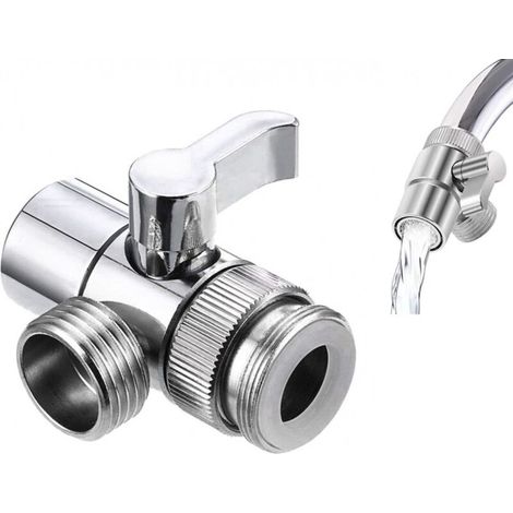 Faucet Diverter Valve - 1/2" Connection - Shower Diverter Valve - Three Way Diverter Valve - Shower Adapter (1/5)