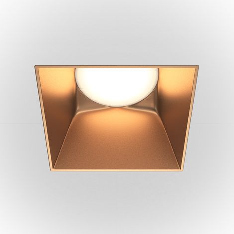 Maytoni Share Faretto da incasso quadrato oro opaco GU10 (1/2)