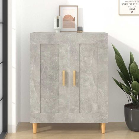 Buffet gris béton avec rangement en bois d’ingénierie 69,5 x 34 x 90 cm - PANGIVO (1/5)