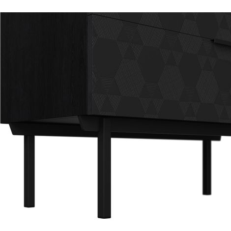 Mömax Kommode Roma Schwarz MDF/Echtholz (1/5)