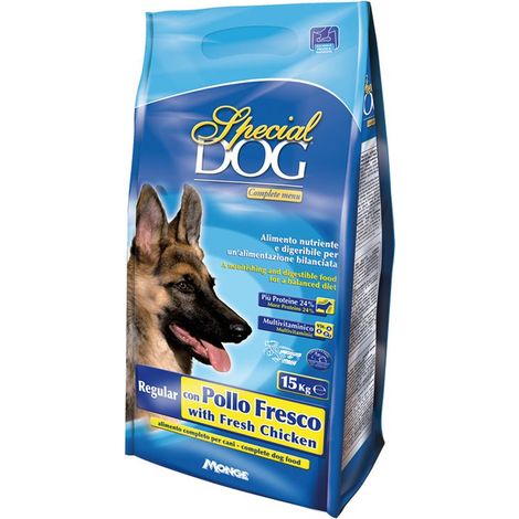 CROCCHETTE PER CANI ADULTI 'SPECIAL DOG' Regular c/pollo fresco - kg 15 - MONGE