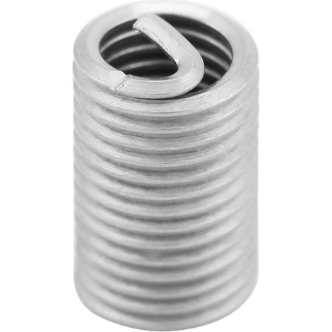 Insert de réparation de filetage, 50 pièces Kit d'insert de réparation de filetage en acier inoxydable, Kit de réparation de douille de vis d'insert fileté autotaraudeur M6 x 1,0 x longueur 3D (1/5)