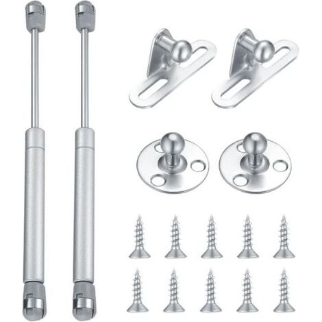 Lot de 2 ressorts à gaz, 60 N vérin pneumatique pour meubles, pistons pour portes de cuisine, piston à gaz pour portes, charnière d'armoire, bras amortisseur pour charnière de meubles de (1/5)