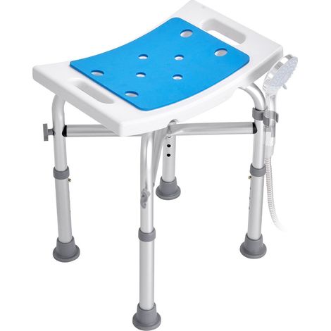 Chaise de douche réglable antidérapante pour seniors et personnes à mobilité réduite,support transversal,capacité 500 lbs (1/5)