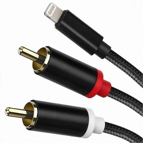 Câble audio aux adaptateur Y stéréo, répartiteur RCA vers jack 3,5 mm (1/5)