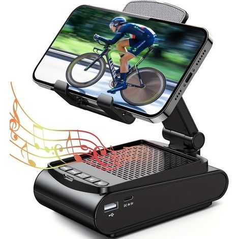 Support téléphone portable avec haut-parleur sans fil, base antidérapante, cadeau pour papa, famille, amis - Portable (1/5)