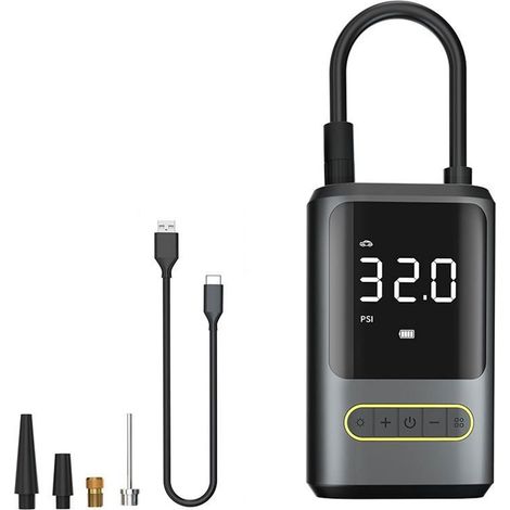 Compresseur d'air de voiture Mini Portable Digital Electric Gonfleur Pompe Gonflable pour Auto Moto Vélo Pneus 80W (1/5)