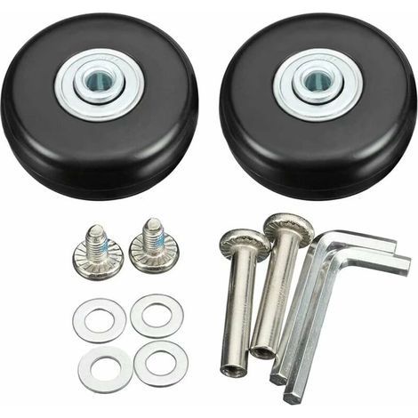 Kofferrollen, Gepäckreparaturrollen, robuste 50-mm-Gummirollen mit geräuscharmer Universal-Drehfunktion für Koffer, Gepäck, Rucksäcke und Reisegepäck (1/4)