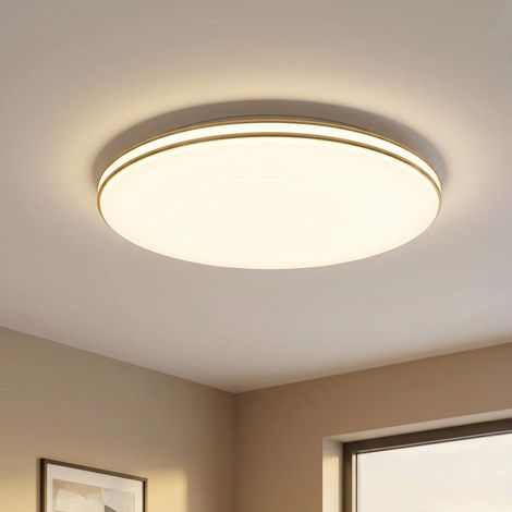 Deckenlampe LED Deckenleuchte Küchenlampe Wohnzimmerleuchte, opal weiß, 24W 1800lm warmweiß, DxH 37 x 8 cm
