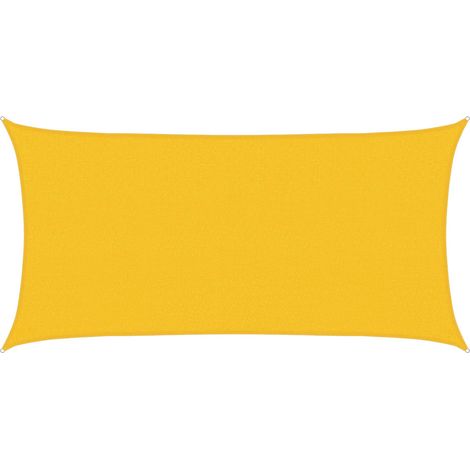 Sunshade Sail Yellow 2.5 x 6 m HDPE vidaXL
