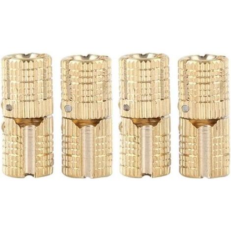 4 pièces/paquet Laiton Caché - Baril Charnière Invisible En Cuivre Caché Charnières de Meubles pour DIY Porte en Bois Boîtes Cadeaux Boîte à Bijoux Main Artisanat Or Angle d'ouverture 180 °,M10 (1/5)